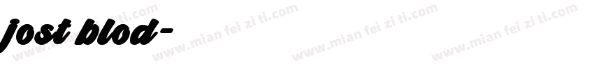 jost blod字体转换